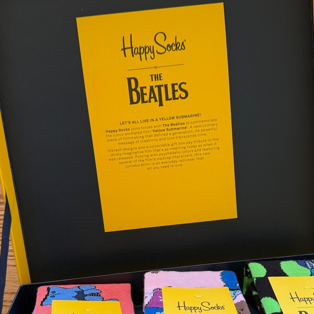 Happy Socks The Beatles Limited Edition Set - Yellow and Multicolor - Picture 3 of 5